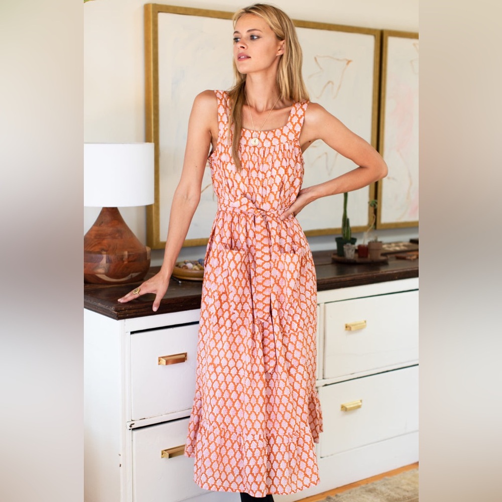 EMERSON FRY India Collection Mia Market Dress Organic Cotton XS